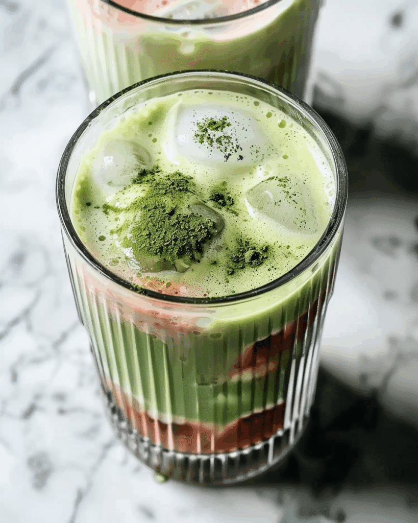 Iced Protein Matcha Latte (Strawberry)