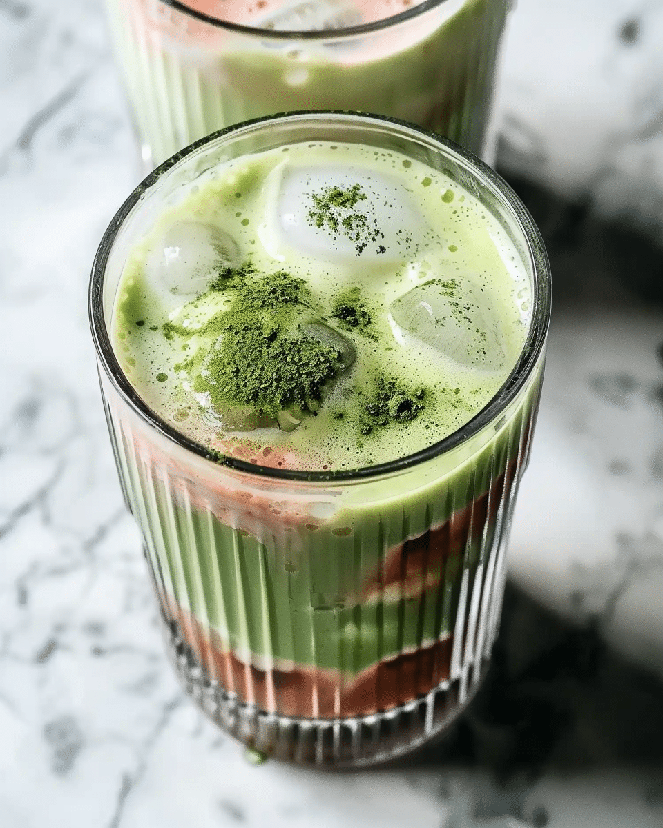 Iced Protein Matcha Latte (Strawberry)