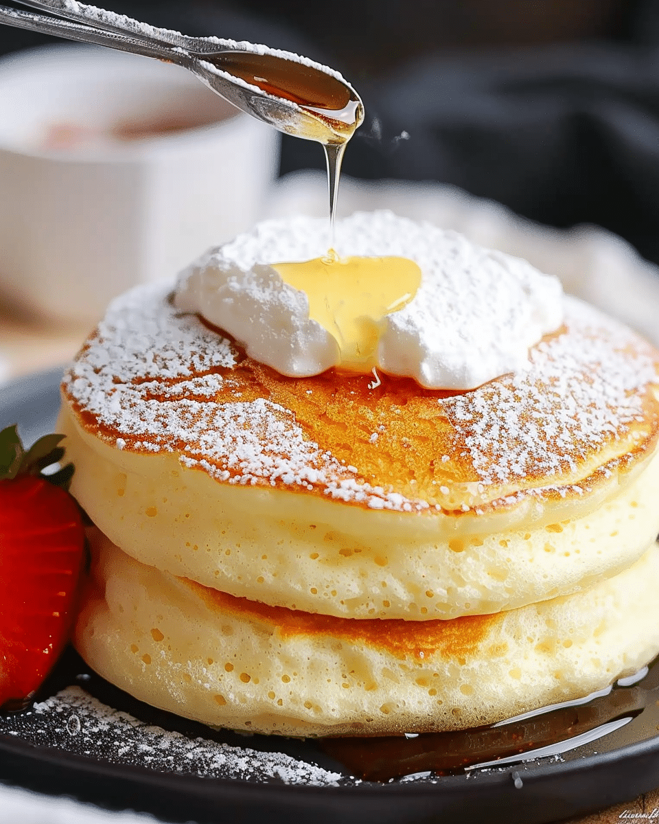 Fluffy Japanese Soufflé Pancakes