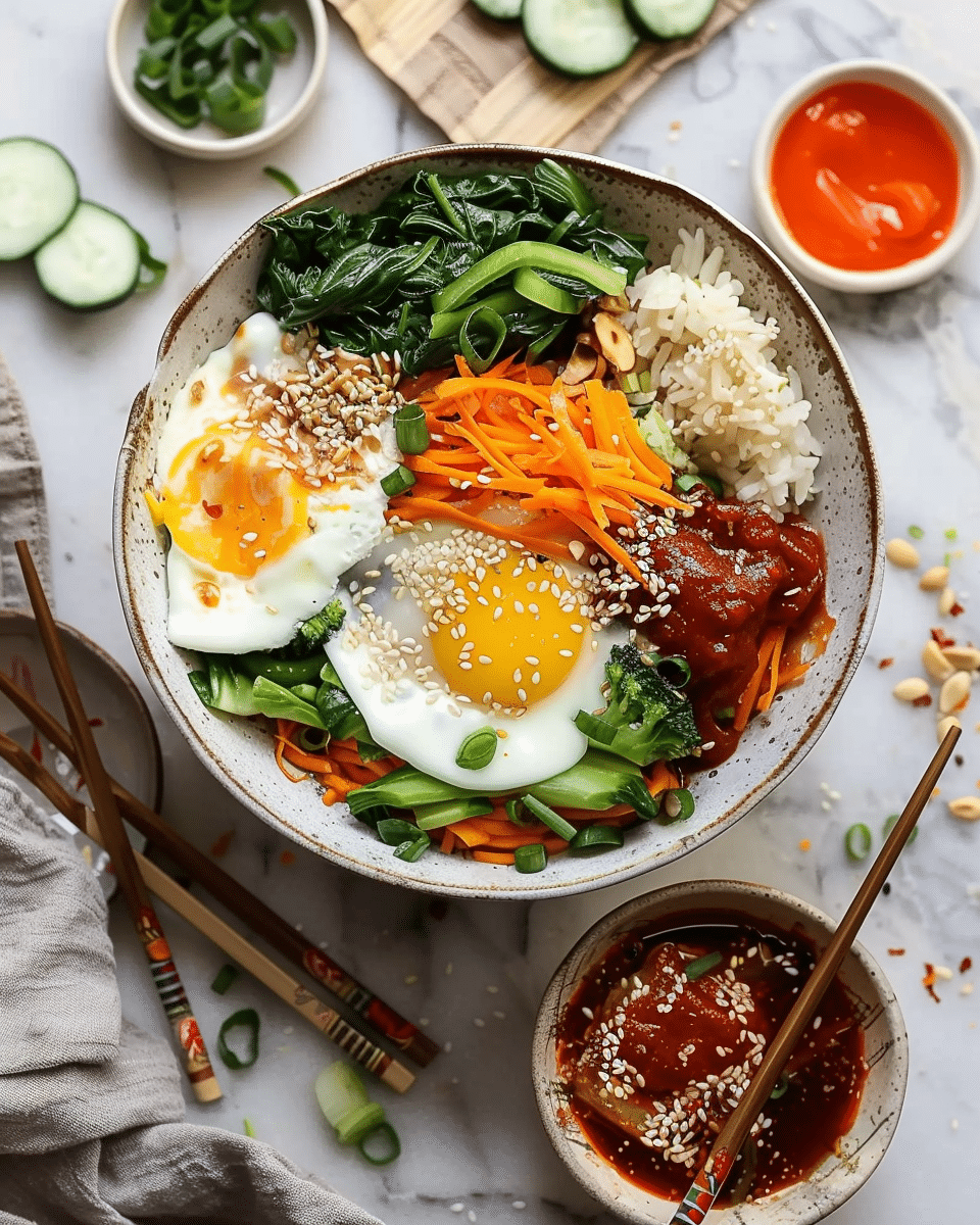 Korean Veggie Bibimbap Bowls
