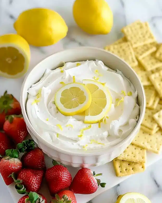 Easy Lemon Fruit Dip (3 Ingredient Recipe)