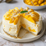 No Bake Mango Ice Cream Cheesecake