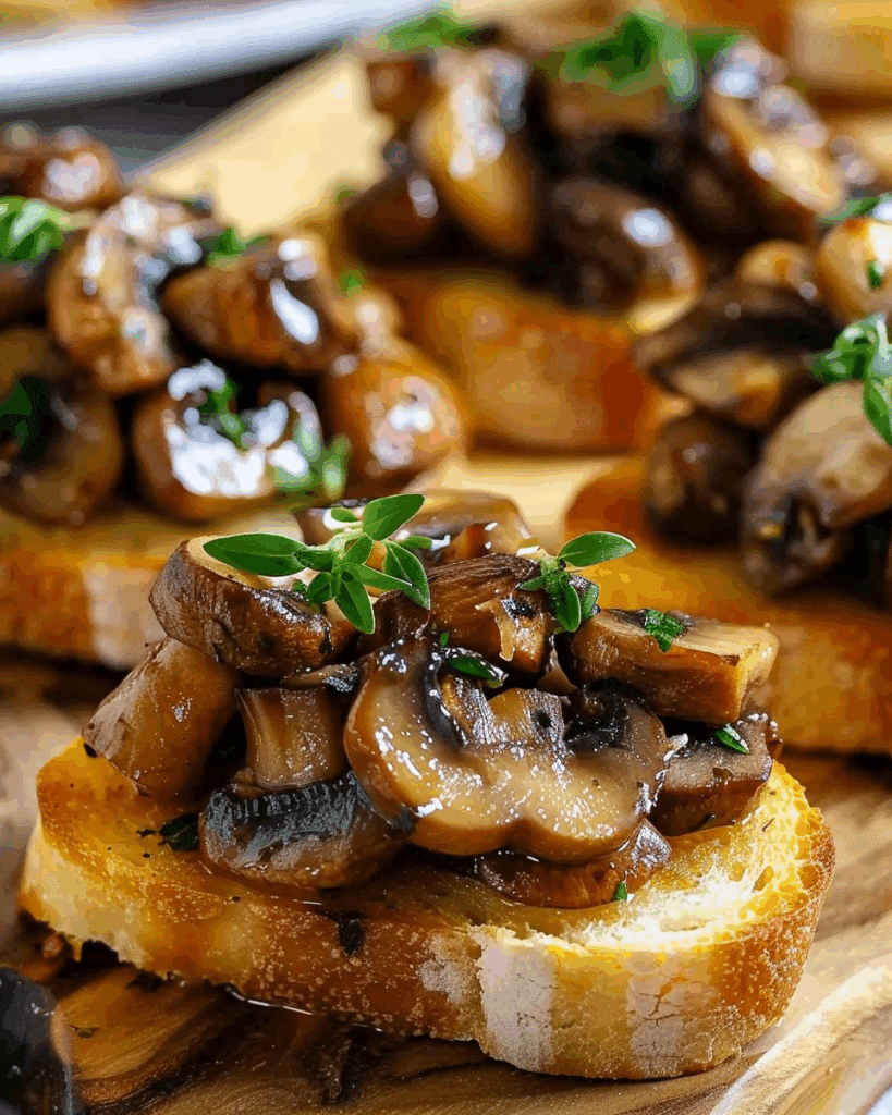 Mushroom Thyme Crostini
