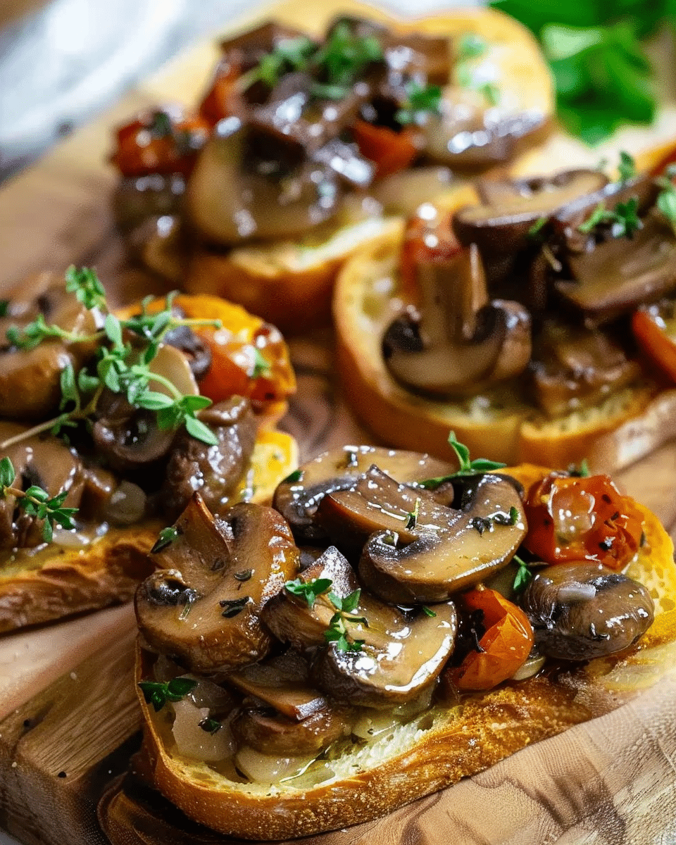 Mushroom Thyme Crostini