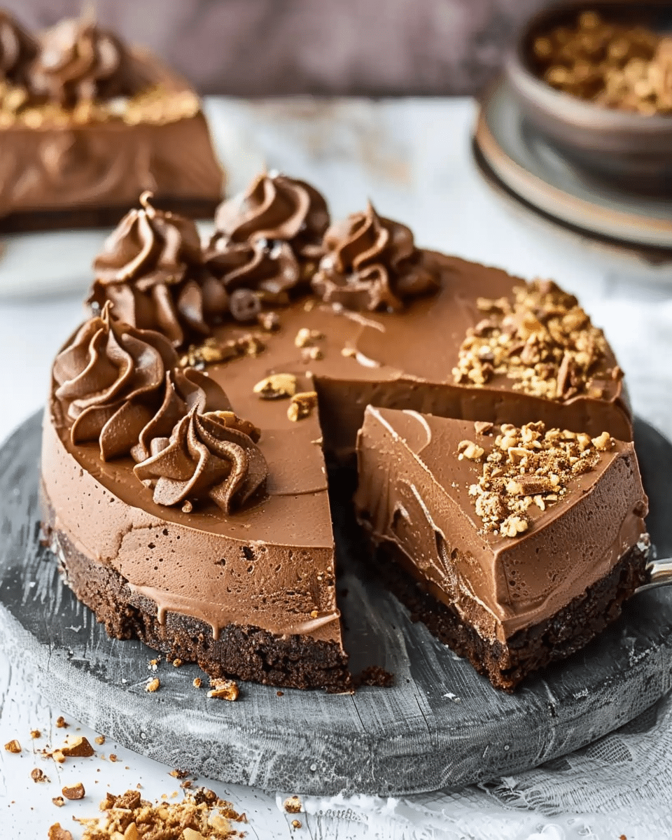 No Bake Nutella Cheesecake