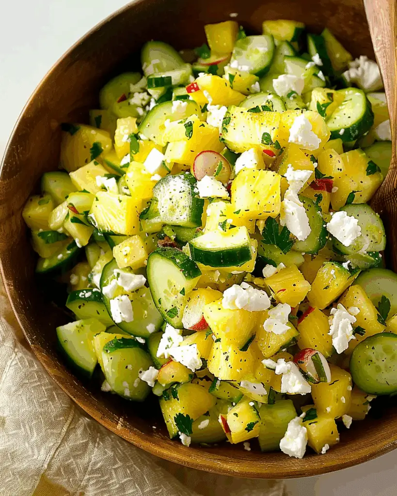 Pineapple Cucumber Salad With Feta