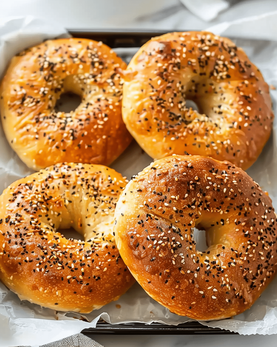 Air Fryer Protein Bagels