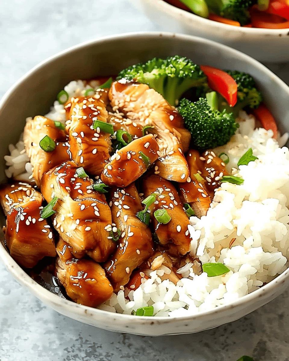 Quick Teriyaki Chicken Rice Bowls
