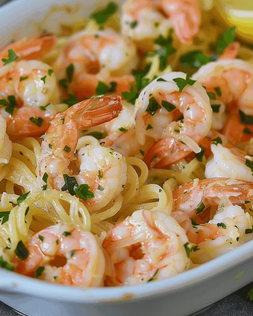 Shrimp Scampi Pasta Bake