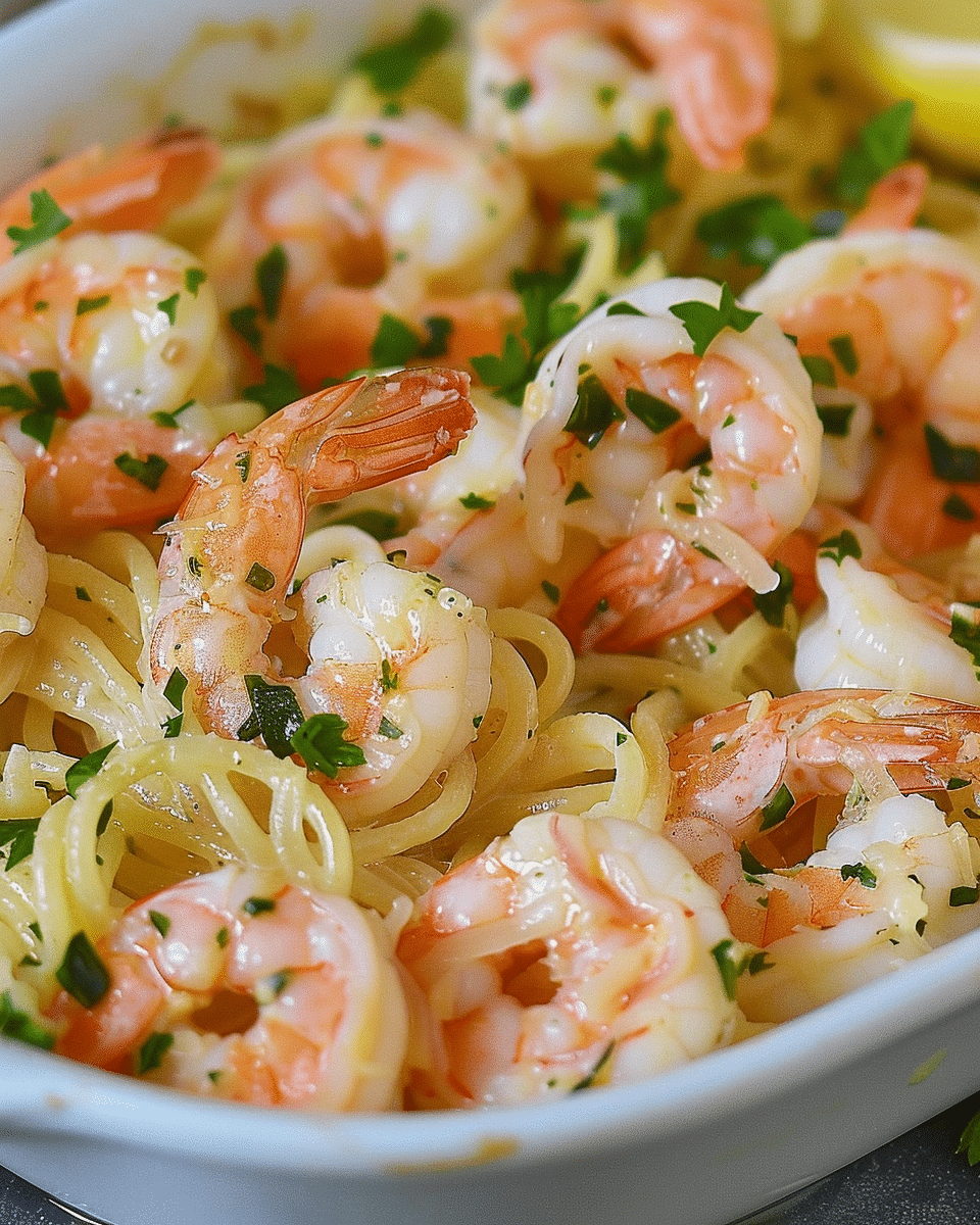 Shrimp Scampi Pasta Bake