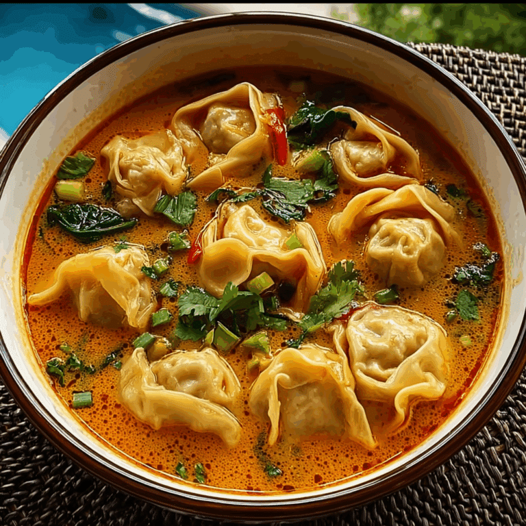 Spicy Red Curry Wonton Soup