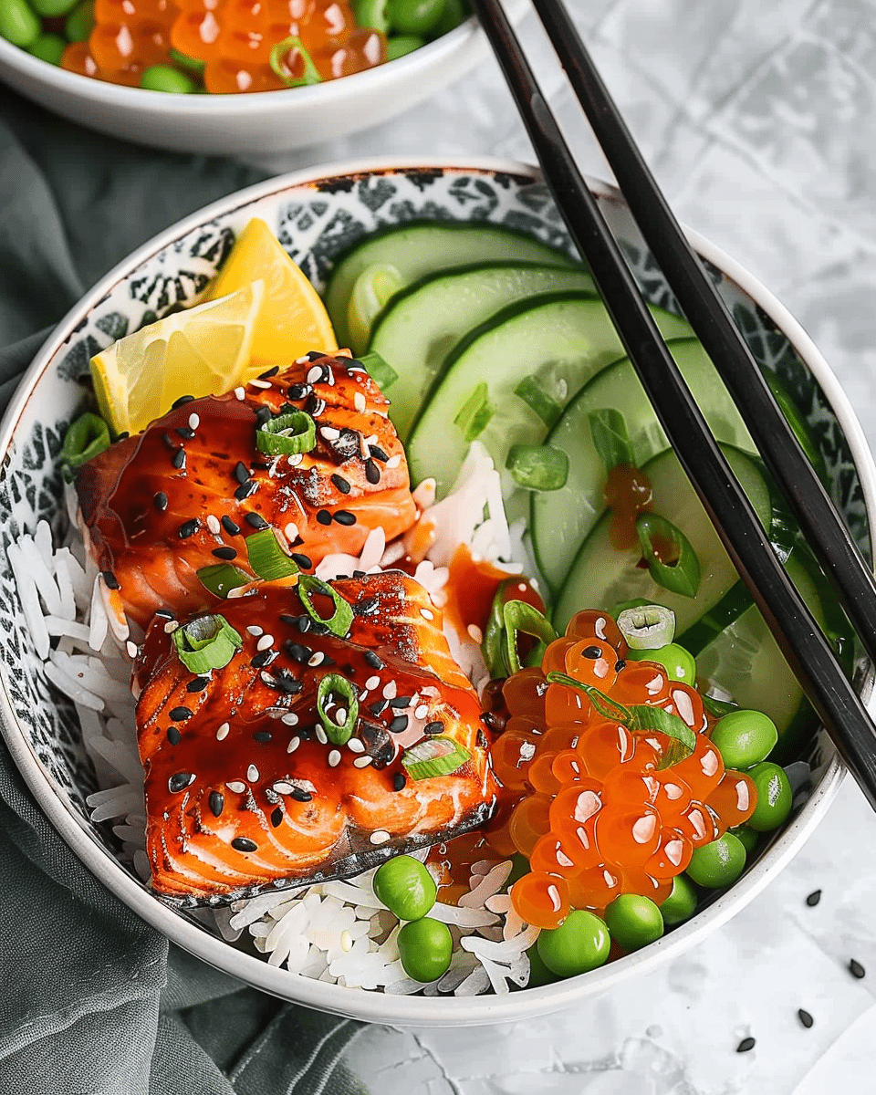 Spicy Sriracha Salmon Bowls