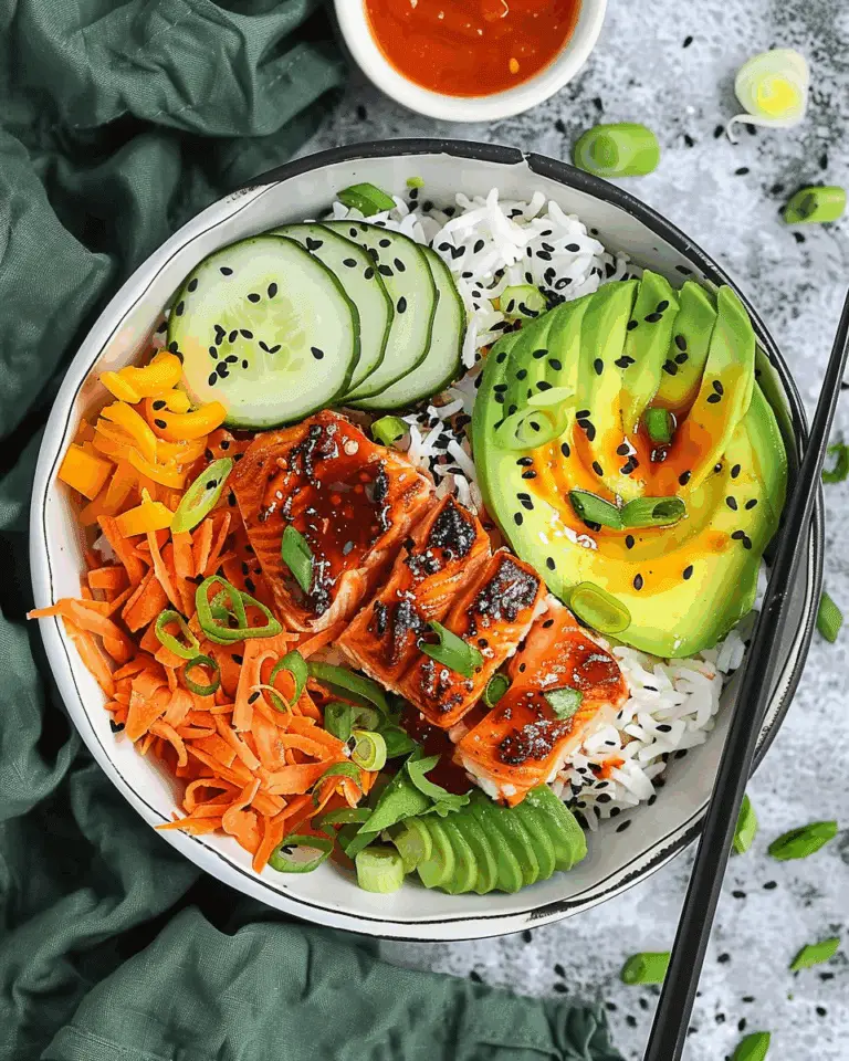 Spicy Sriracha Salmon Bowls