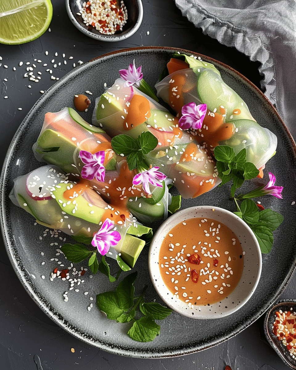 Summer Salad Rolls With Thai Peanut Sauce