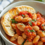 Tomato Basil Butter Beans