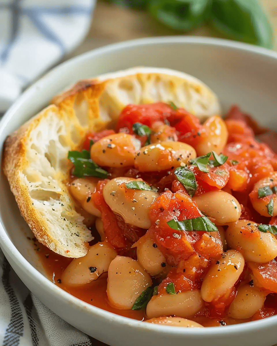 Tomato Basil Butter Beans