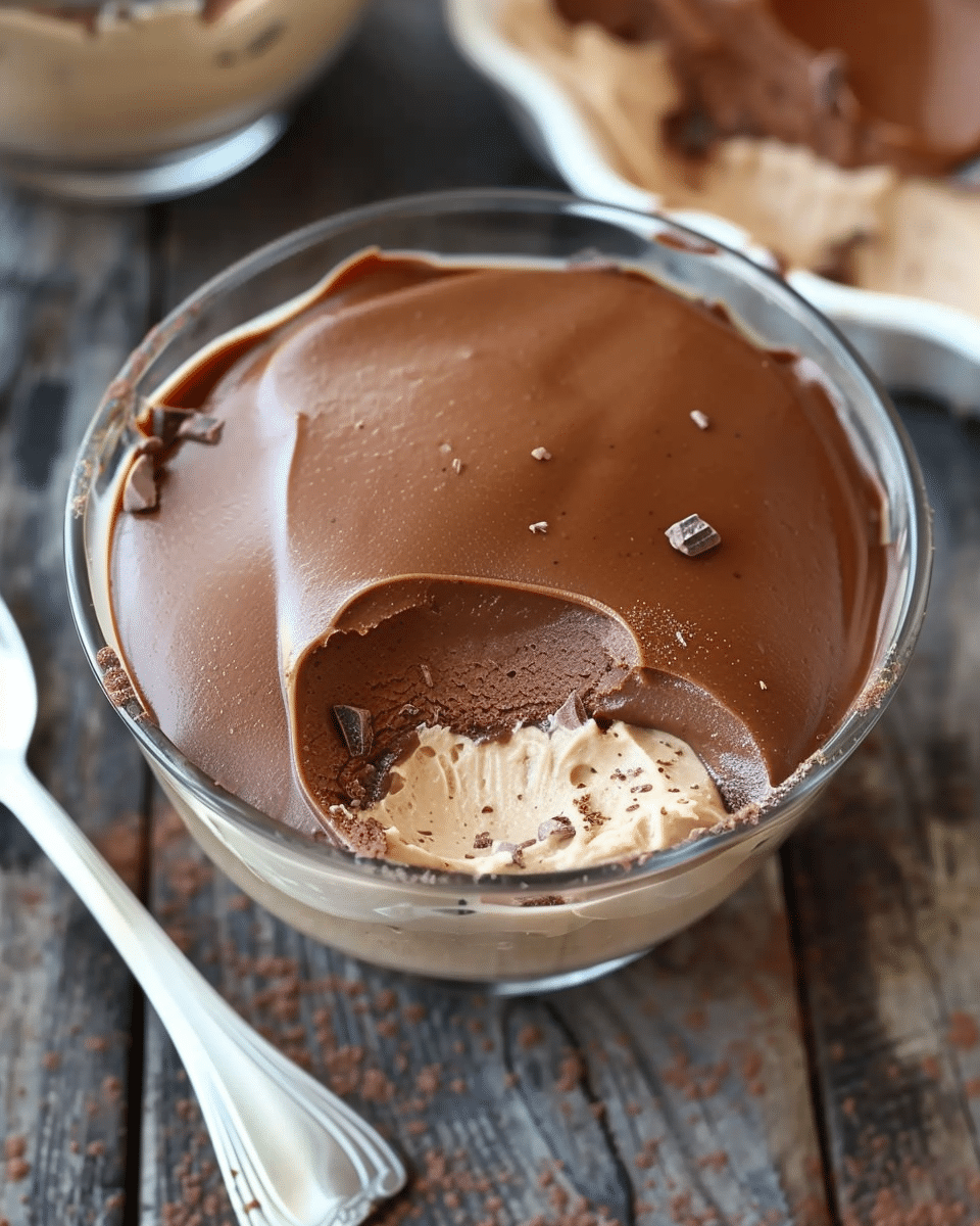 Vegan Peanut Butter Mousse (With a Chocolate Ganache!)