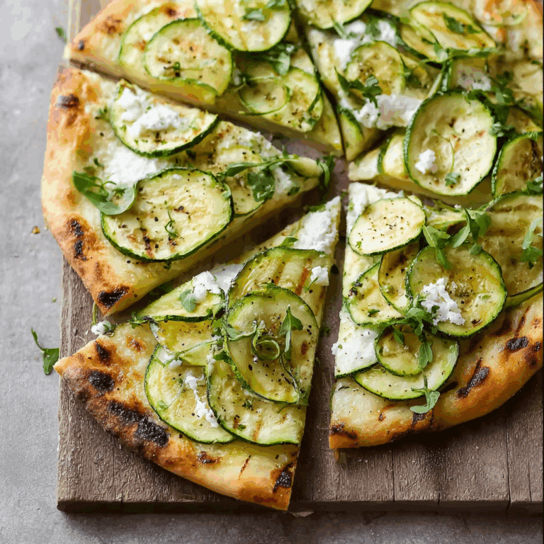 Zucchini Grilled Pizza Recipe