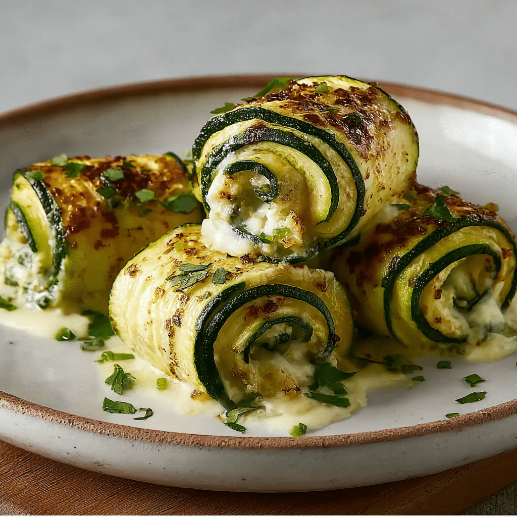 Zucchini Rolls with Creamy Filling