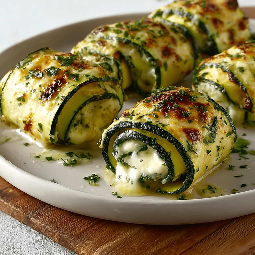 Zucchini Rolls with Creamy Filling