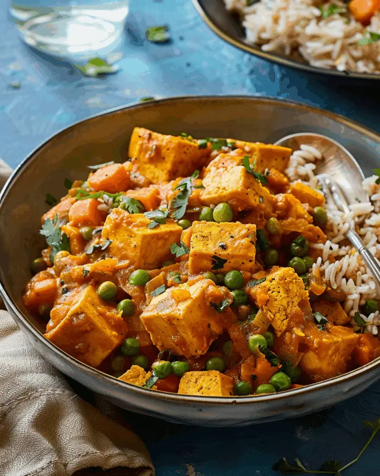 Caribbean Tofu And Sweet Potato Curry With Rice And Peas