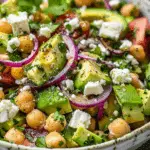 Chickpea Feta Avocado Salad