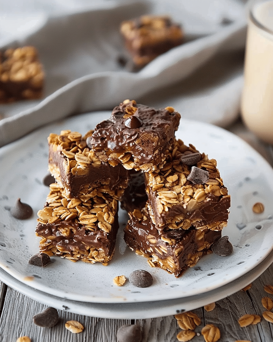 Chocolate Almond Butter Granola Squares Recipe