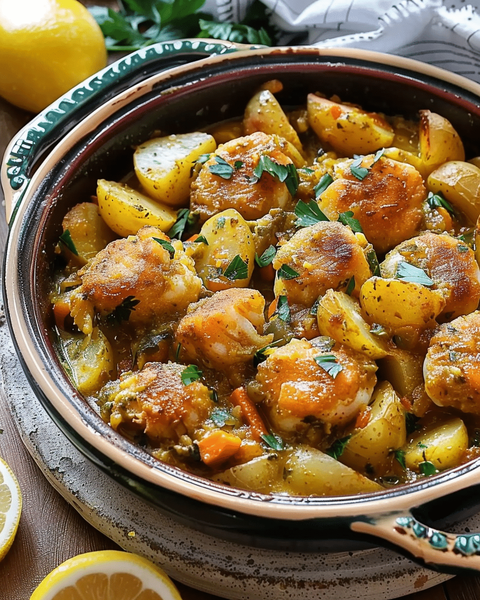 Cod Fish Tajine With Potatoes