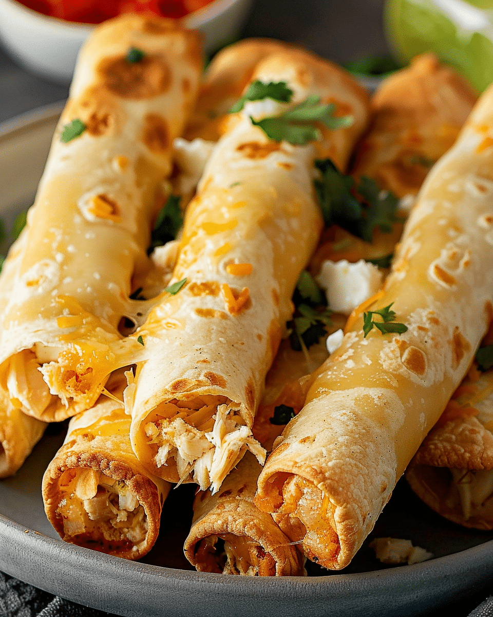 Cream Cheese Chicken Taquitos