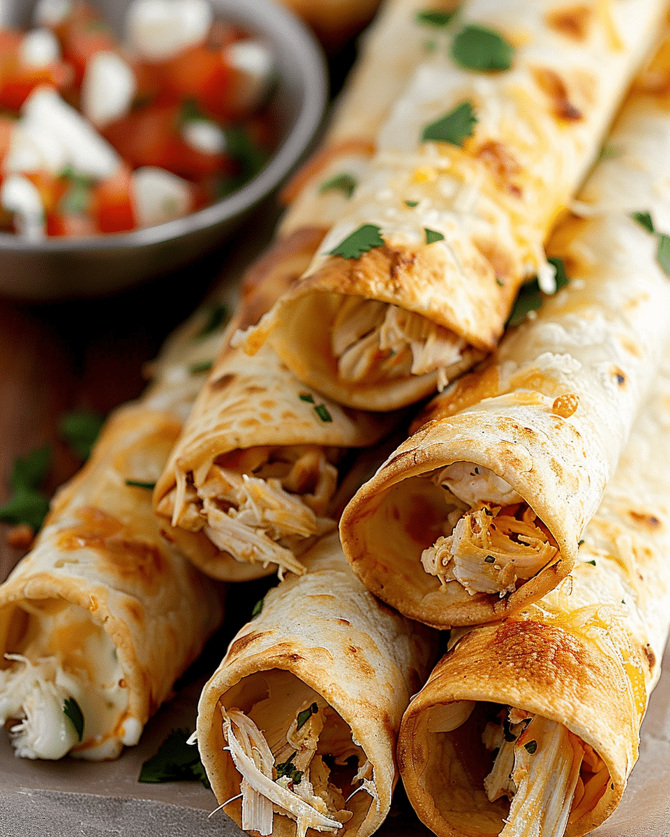 Cream Cheese Chicken Taquitos