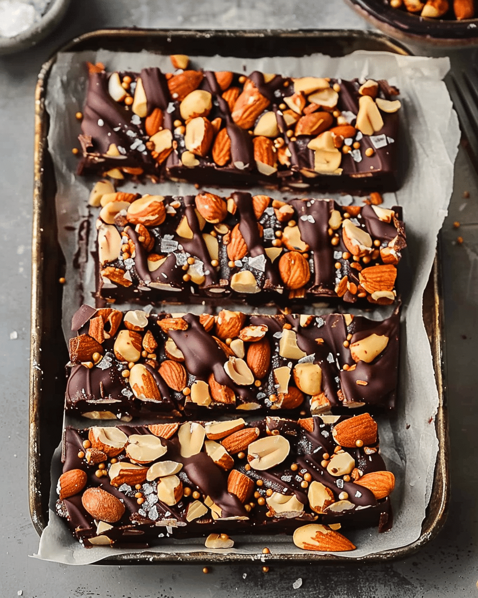 Dark Chocolate And Sea Salt Nut Bars