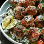 Greek Turkey Meatballs With Tzatziki Sauce