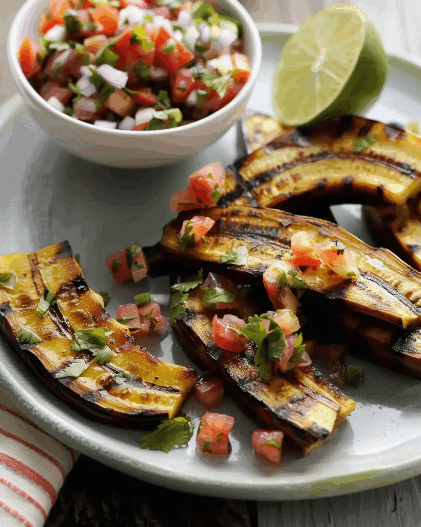 Grilled Plantain With Fresh Salsa