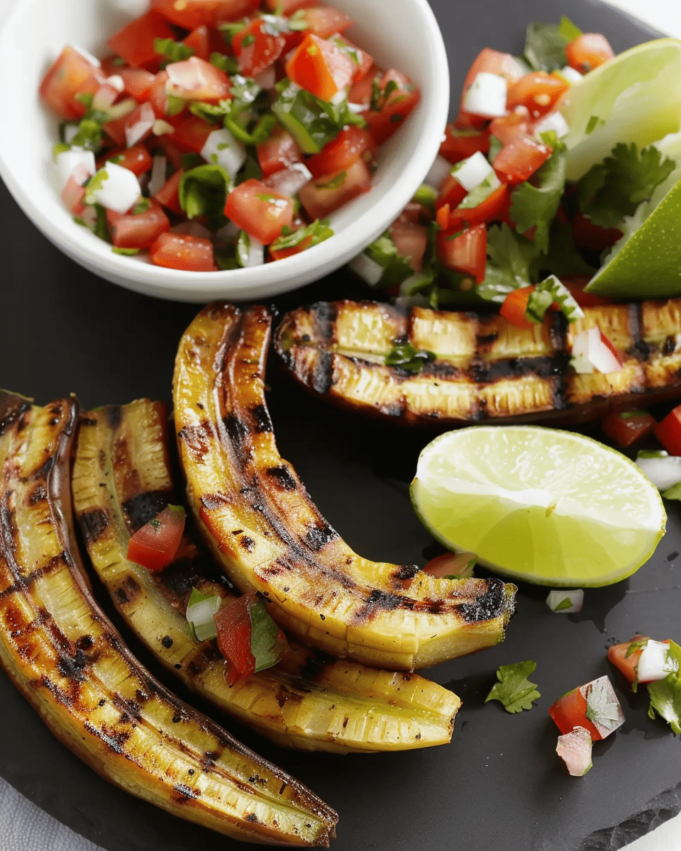 Grilled Plantain With Fresh Salsa