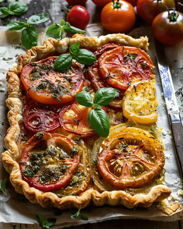 Heirloom Tomato Cheddar Tart With Everything Spice