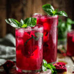 Hibiscus, Lemongrass And Basil Honey Sweet Iced Tea