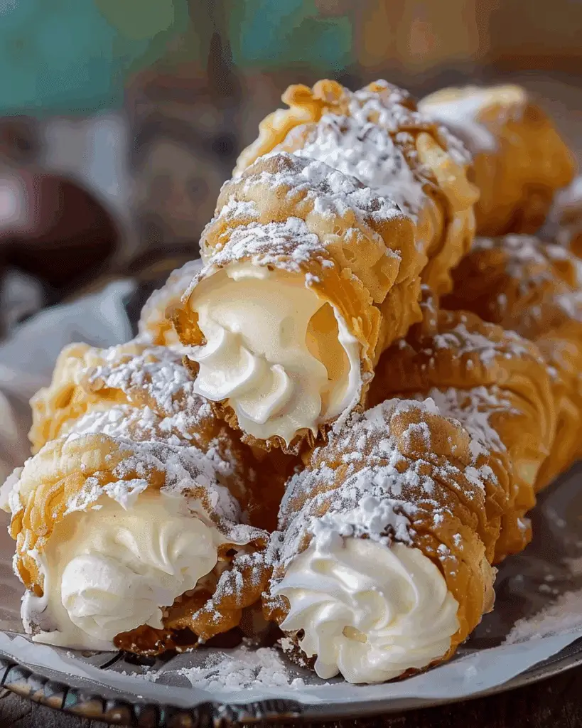 Crisp and Buttery Italian Cream-Filled Cannoncini
