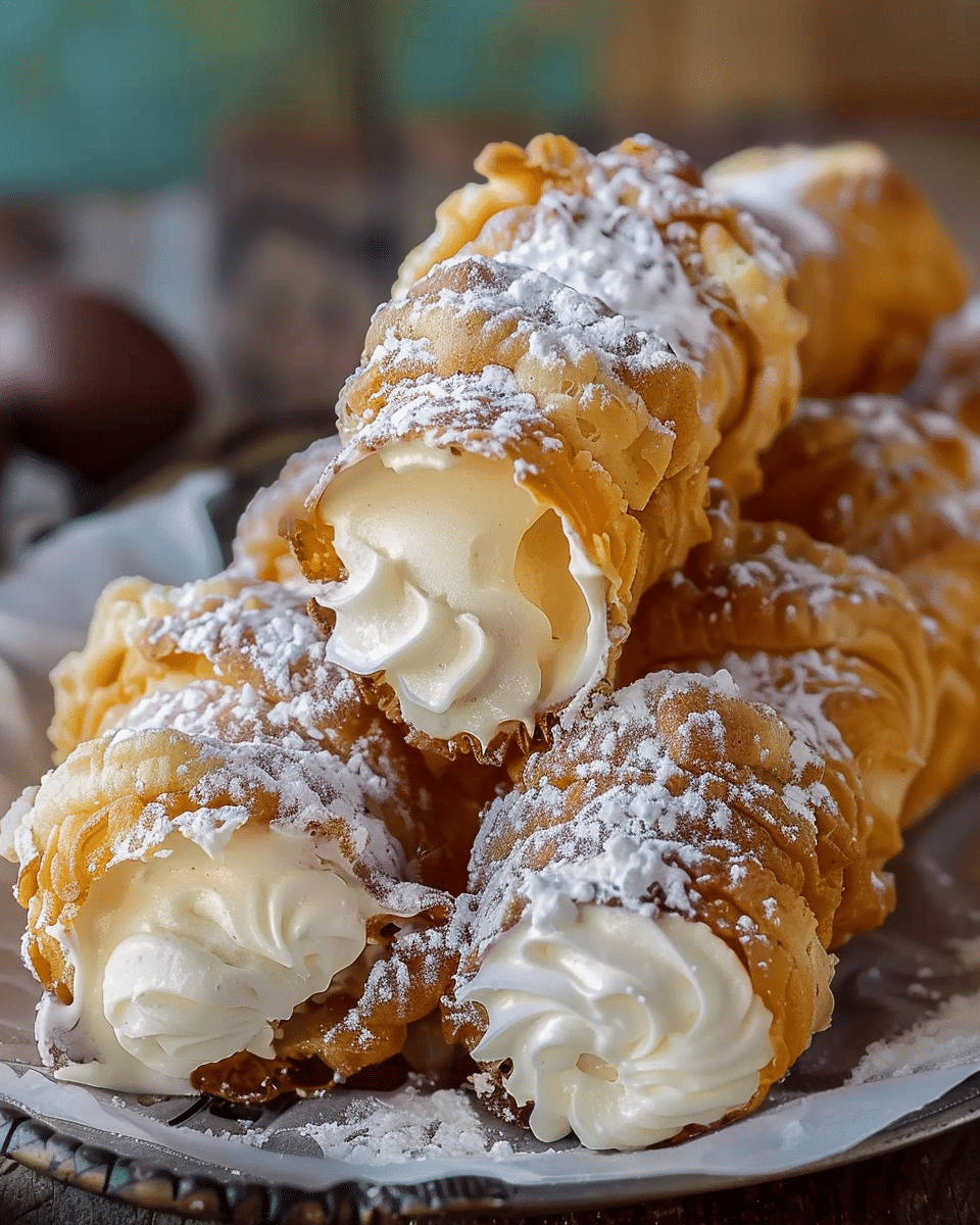 Crisp and Buttery Italian Cream-Filled Cannoncini