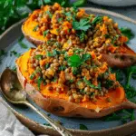 Lentil Stuffed Sweet Potatoes Recipe