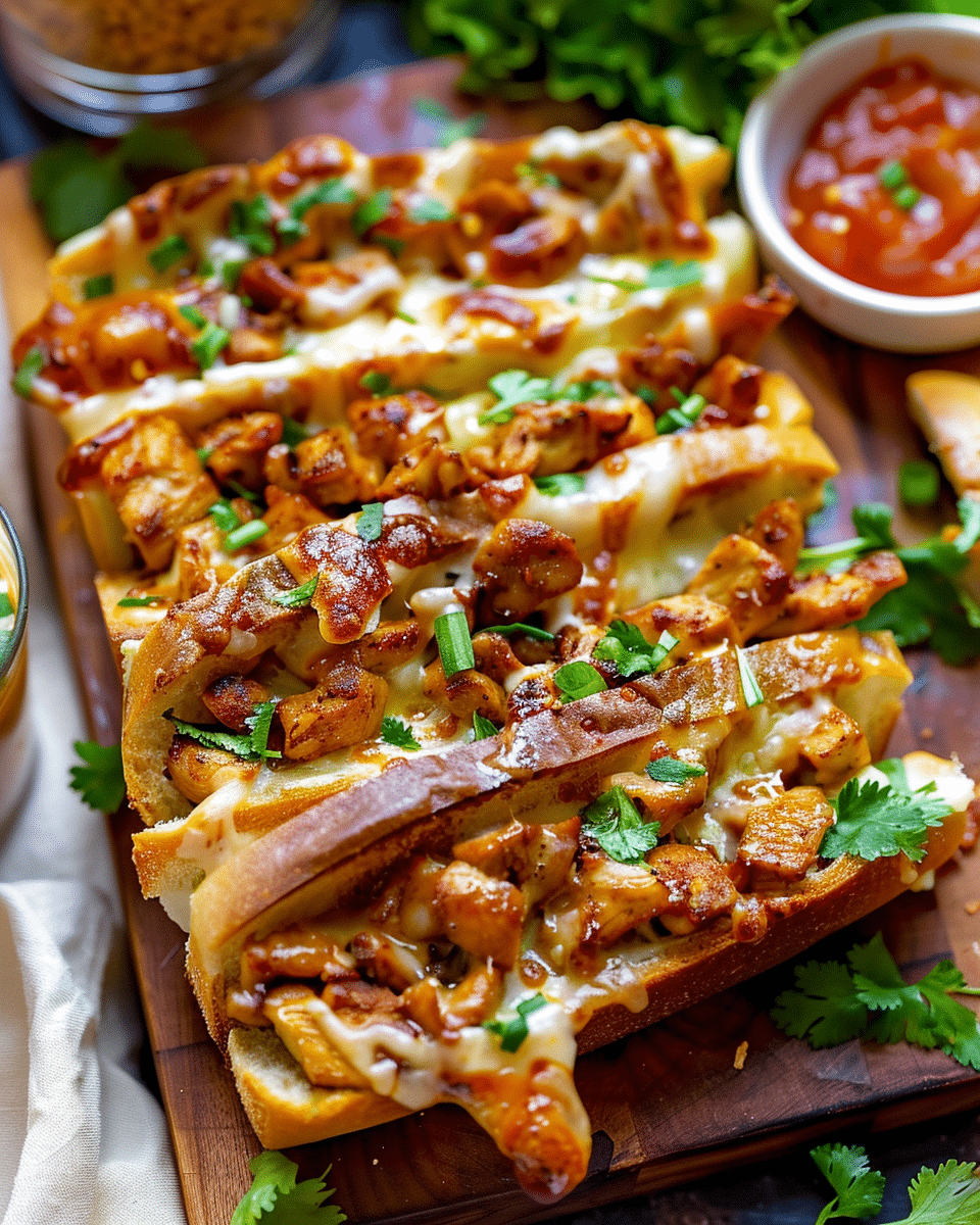 Nachos Bread With Creamy Chicken