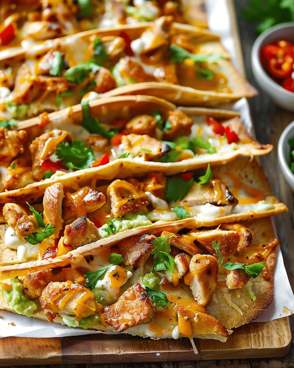 Nachos Bread With Creamy Chicken