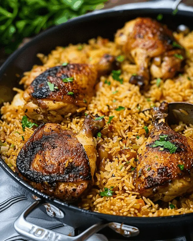 One-Pan Chicken and Garlic Rice