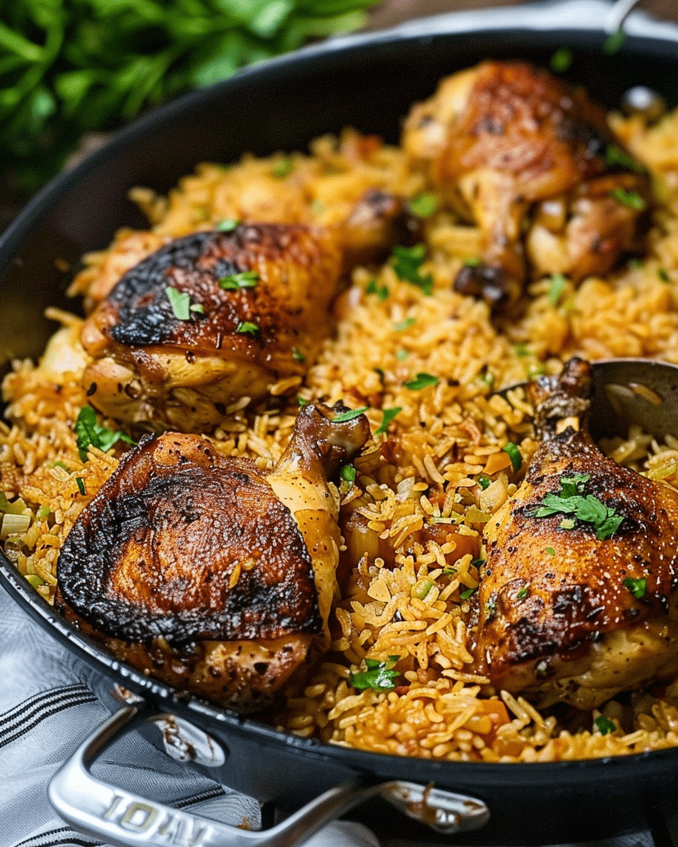 One-Pan Chicken and Garlic Rice