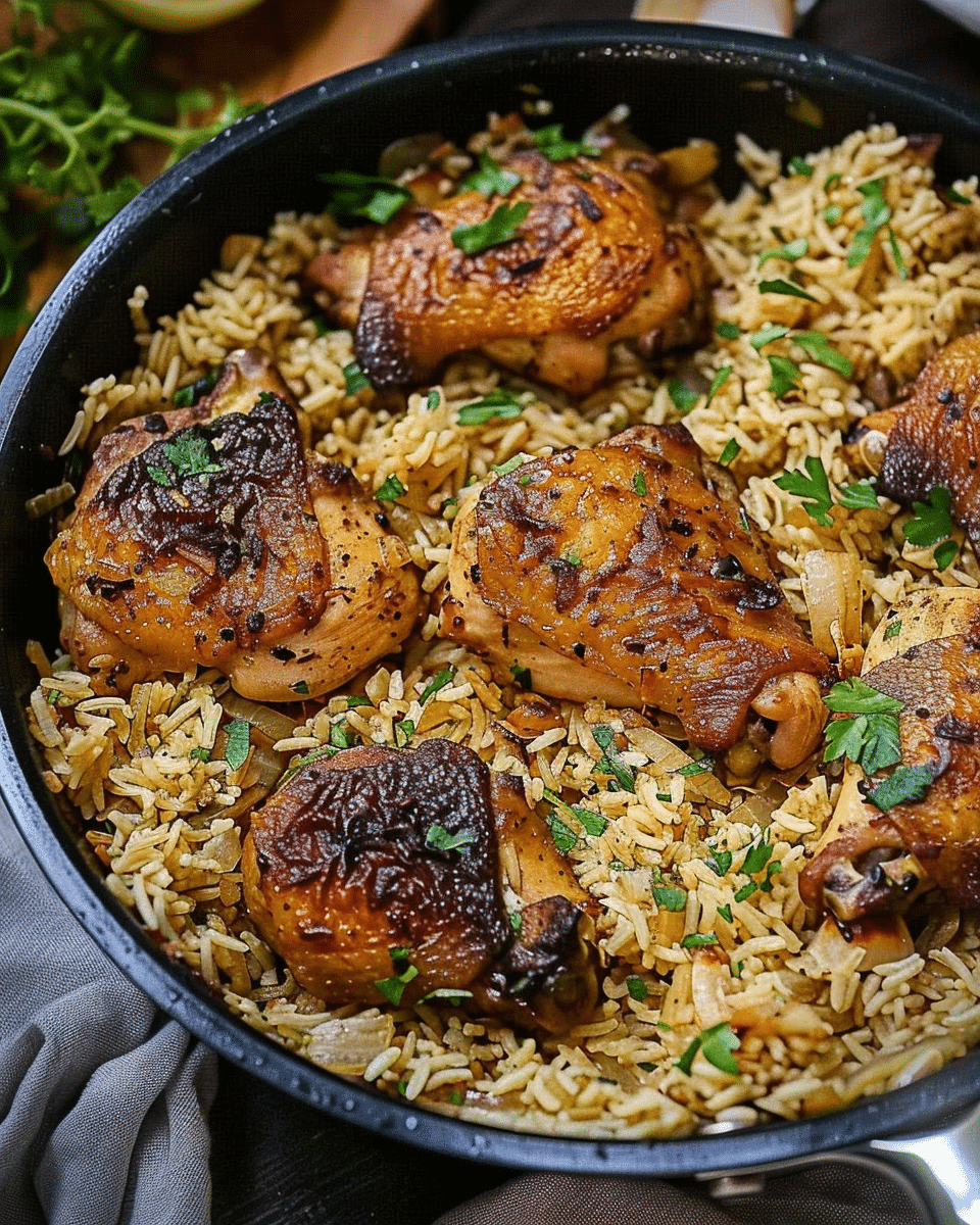 One-Pan Chicken and Garlic Rice