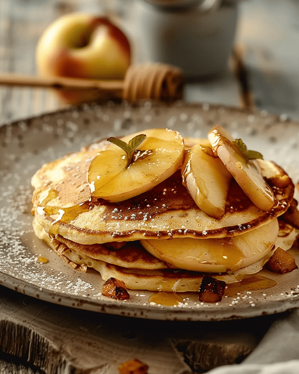 Pancakes With Caramelised Apples