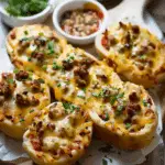 Soft Bread with Ground Meat and Cheese Sauce: A Deliciously Cheesy, Meaty Delight