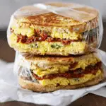 Easy Sun-Dried Tomato Freezer Breakfast Sandwiches