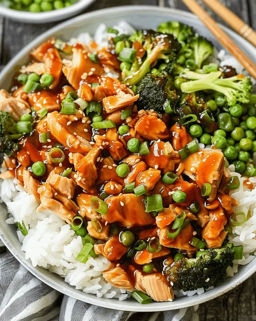 Teriyaki Ground Turkey, Broccoli and Peas