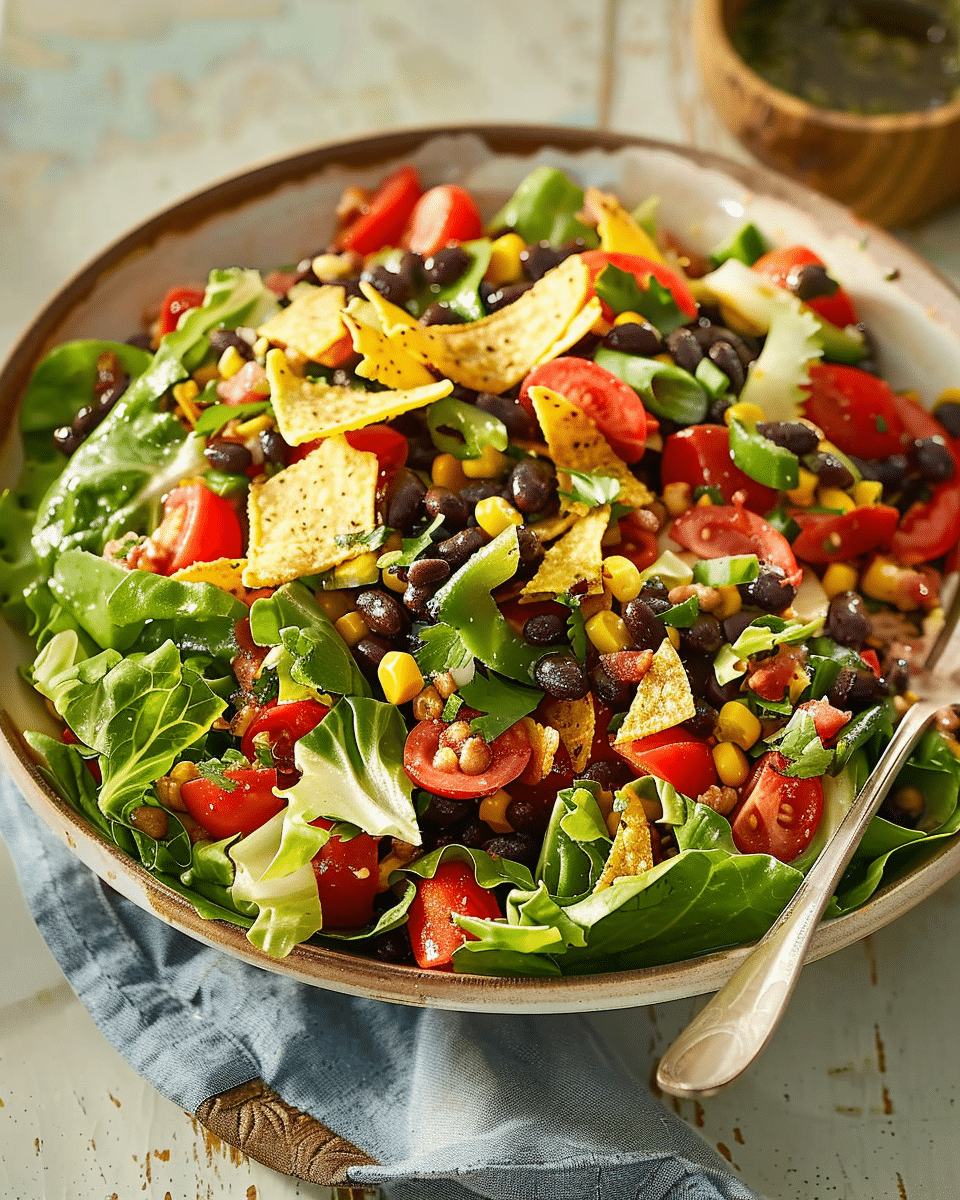 Tomato & Black Bean Taco Salad