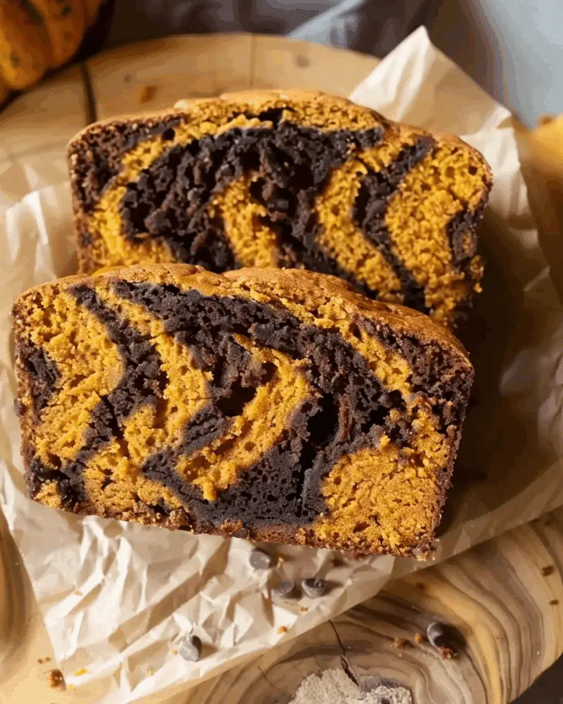 Chocolate Marbled Pumpkin Bread